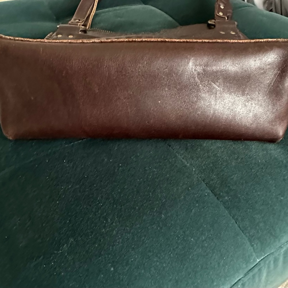 Vintage 70s Deep Chocolate Leather bag - Picture 5 of 10